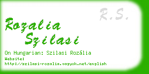rozalia szilasi business card